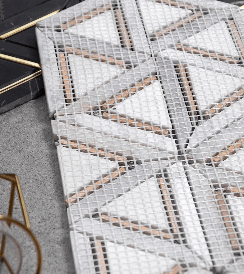 โมเสคหินอ่อน TIMELESS TILES รุ่น GRACE 35X31 ซม. สีขาว